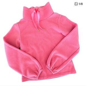 SOLD || Dudley Stephens Tahoe Turtleneck Vello Fleece Pink Lemonade XS